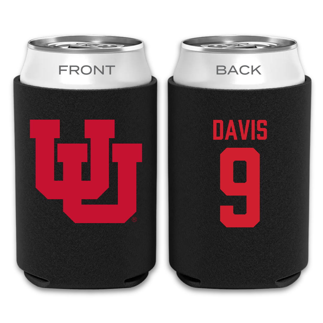 University of Utah Football Black Can Cooler - #9 Elijah Davis