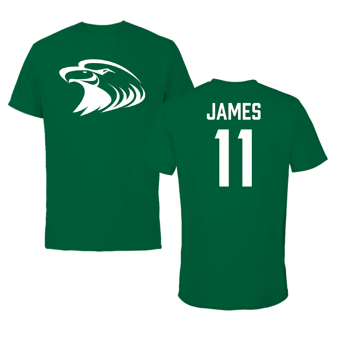 Central Methodist University Basketball Green Tee - #11 Kevin James