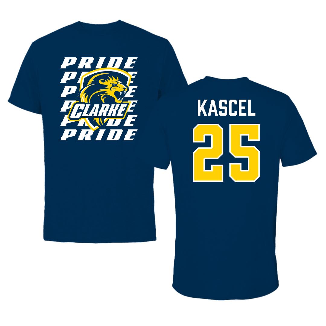 Clarke University Basketball (M) Navy General Performance Tee - #25 Michael Kascel