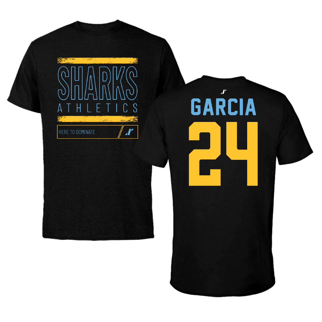 Long Island University Softball Black Dominate Tee - #24 Alyssa Garcia