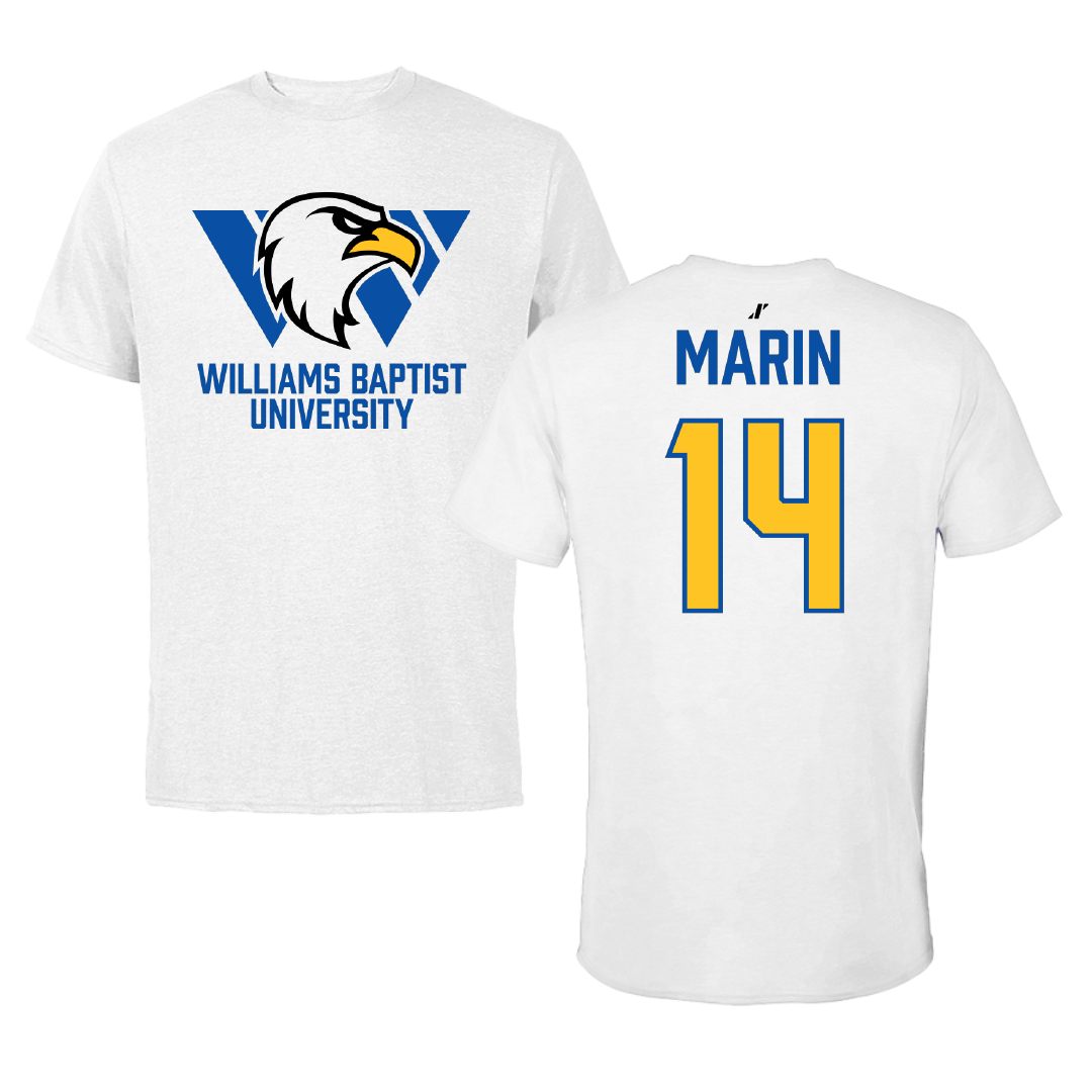 Williams Baptist University Soccer (W) White Tee - #14 Valentina Marin