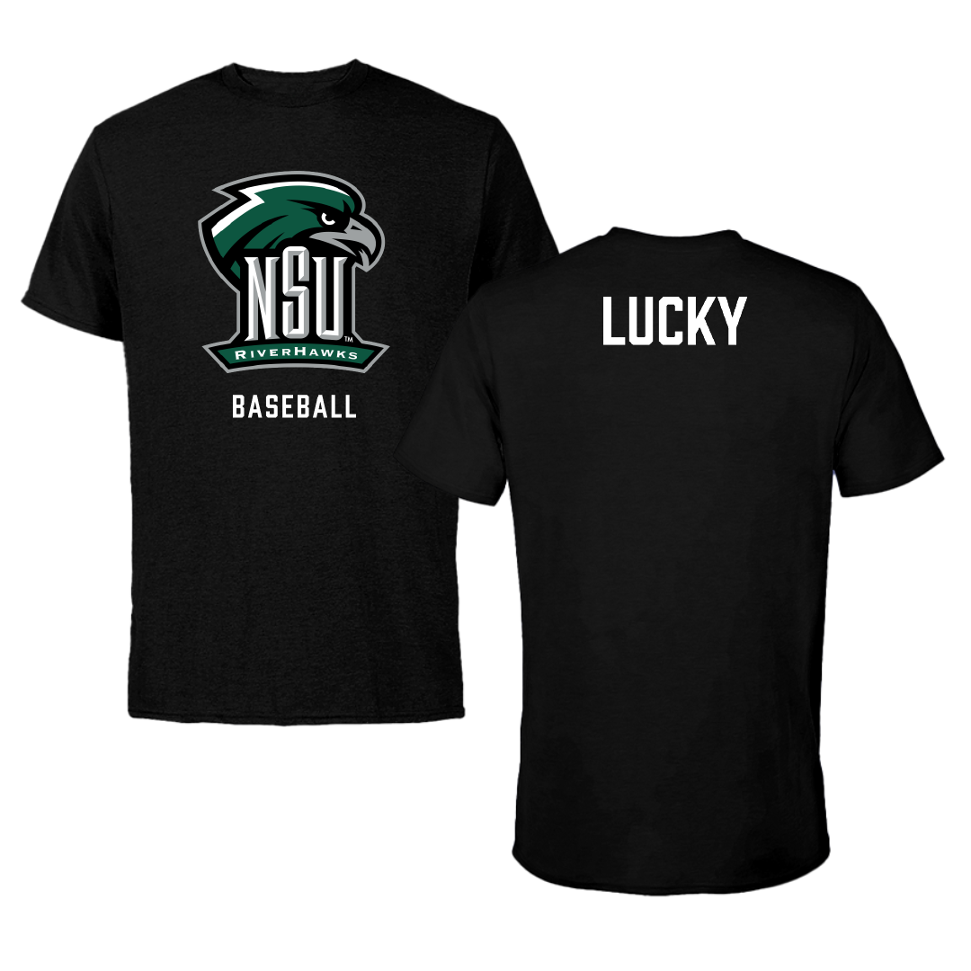 Northeastern State University Baseball Black NSU Tee - Jameson Lucky