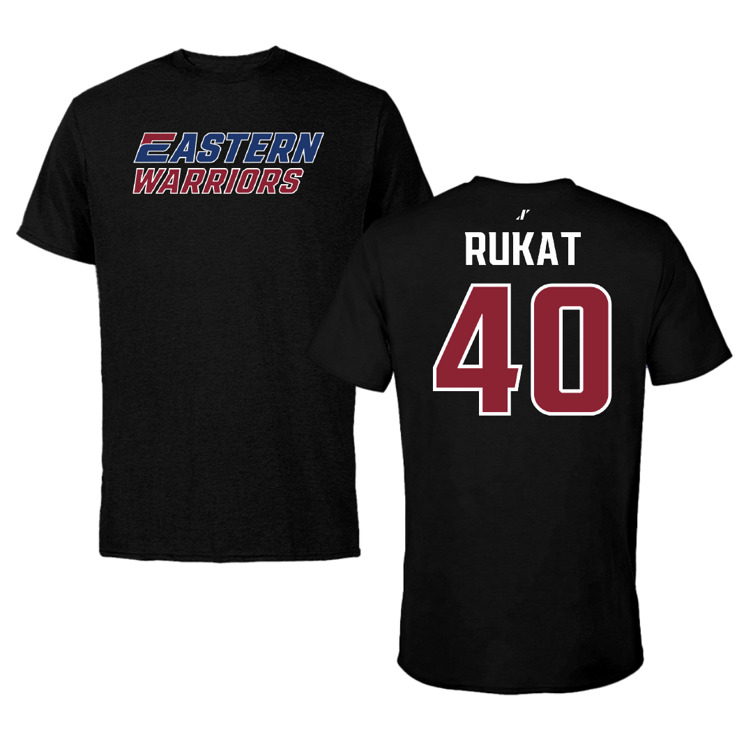 Eastern Connecticut State University Lacrosse (W) Black Tee - #40 Maizie Rukat