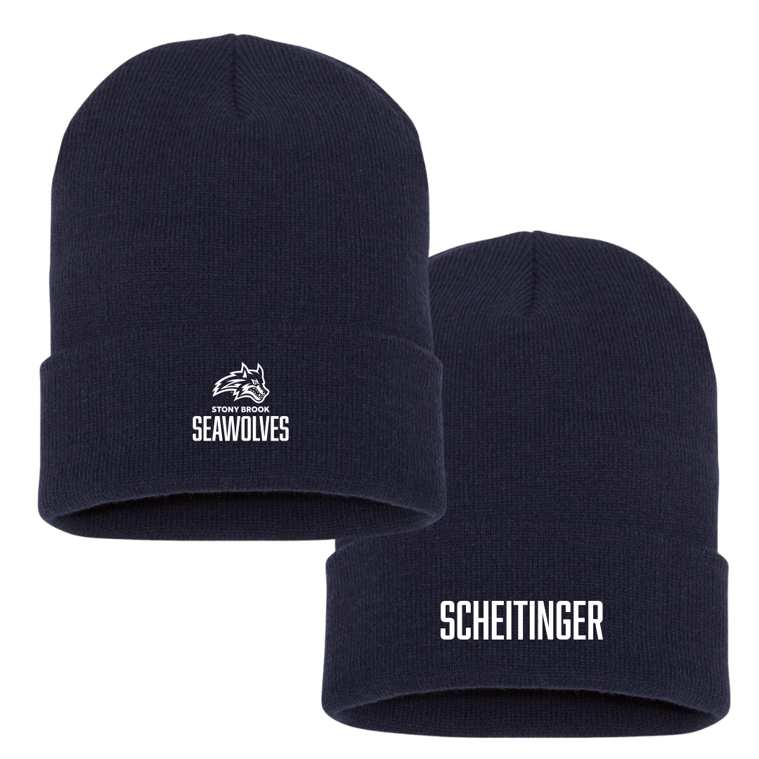 Stony Brook University Softball Navy Beanie - #10 Emma Scheitinger