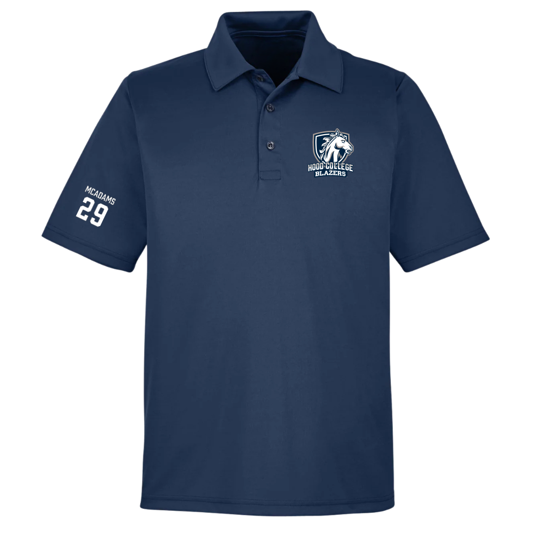 Hood College Lacrosse (M) Navy Polo - #29 Owen Mcadams