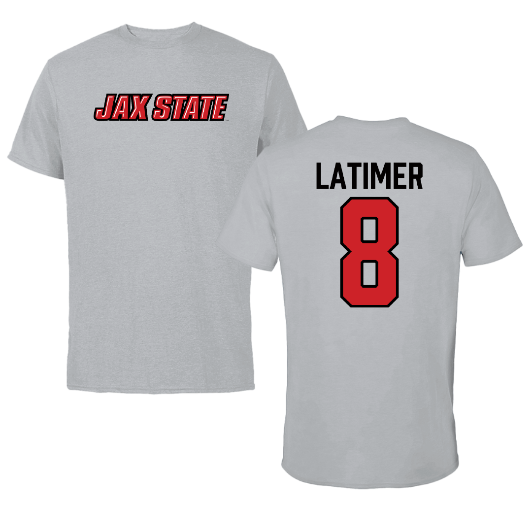 Jacksonville State University Football Sport Gray Tee - #8 Geimere Latimer