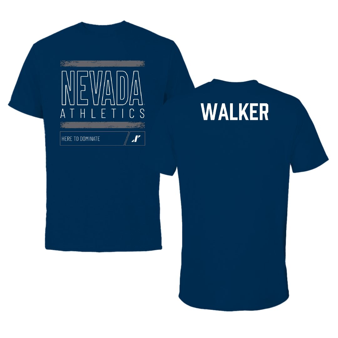 University of Nevada TF and XC Navy Dominate Performance Tee - Dillon Walker