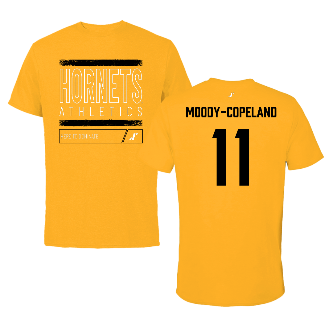 Alabama State University Football Gold Dominate Tee - #11 Aydden Moody-copeland