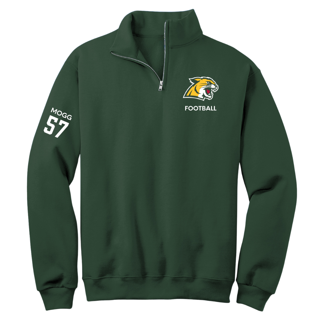 Northern Michigan University Football Forest Green Quarter-Zip - #57 Logan Mogg