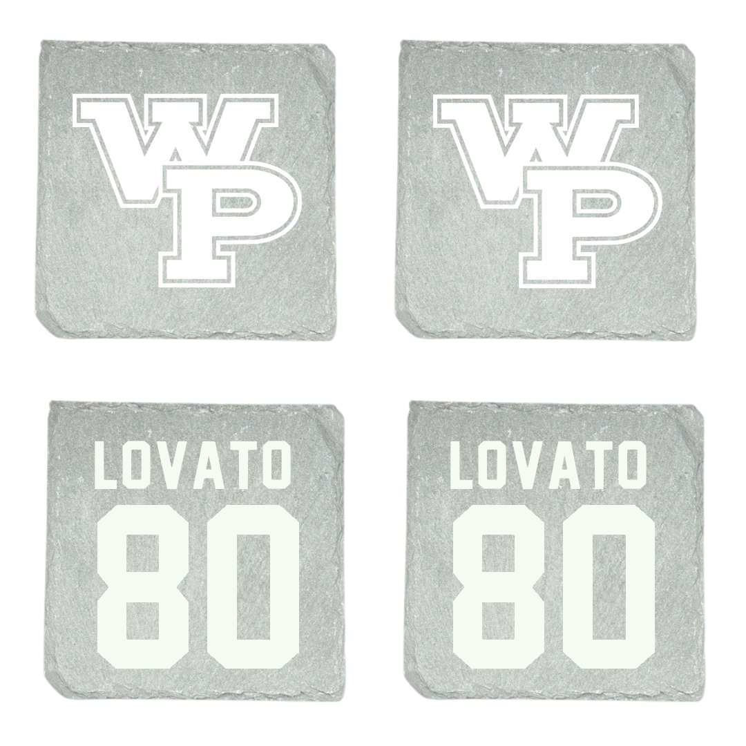 William Penn University Football Stone Coaster (4 Pack)  - #80 Abel Lovato