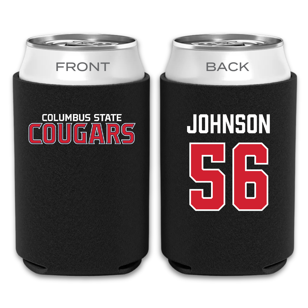 Columbus State University Football Black Can Cooler - #56 Gregory Johnson