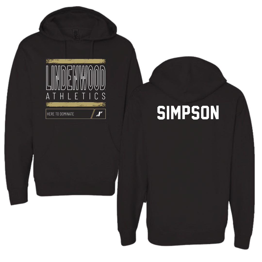 Lindenwood University TF and XC Black Dominate Hoodie - Mireya Simpson
