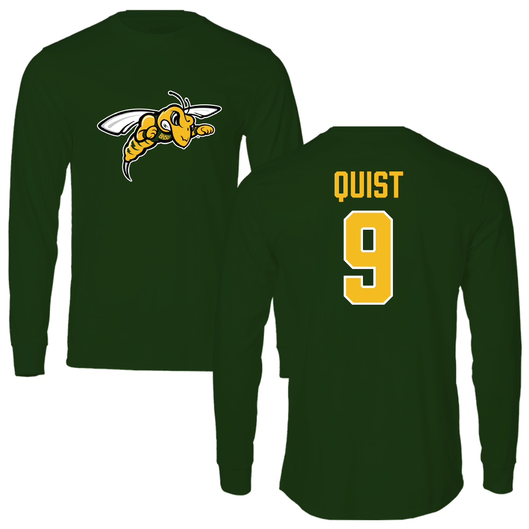 Black Hills State University Soccer (W) Forest Green Long Sleeve - #9 Lawsen Quist
