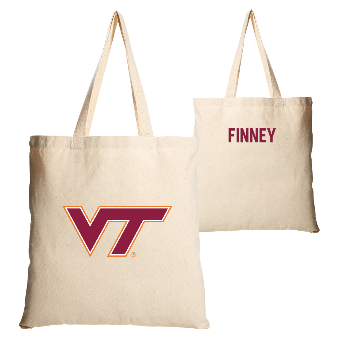 Virginia Tech Cheer Tan Canvas Tote Bag - Shea Finney