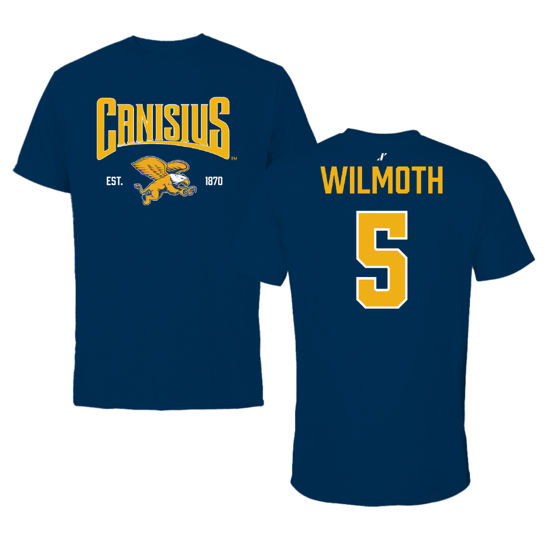 Canisius College Basketball Navy General Tee - #5 Myles Wilmoth