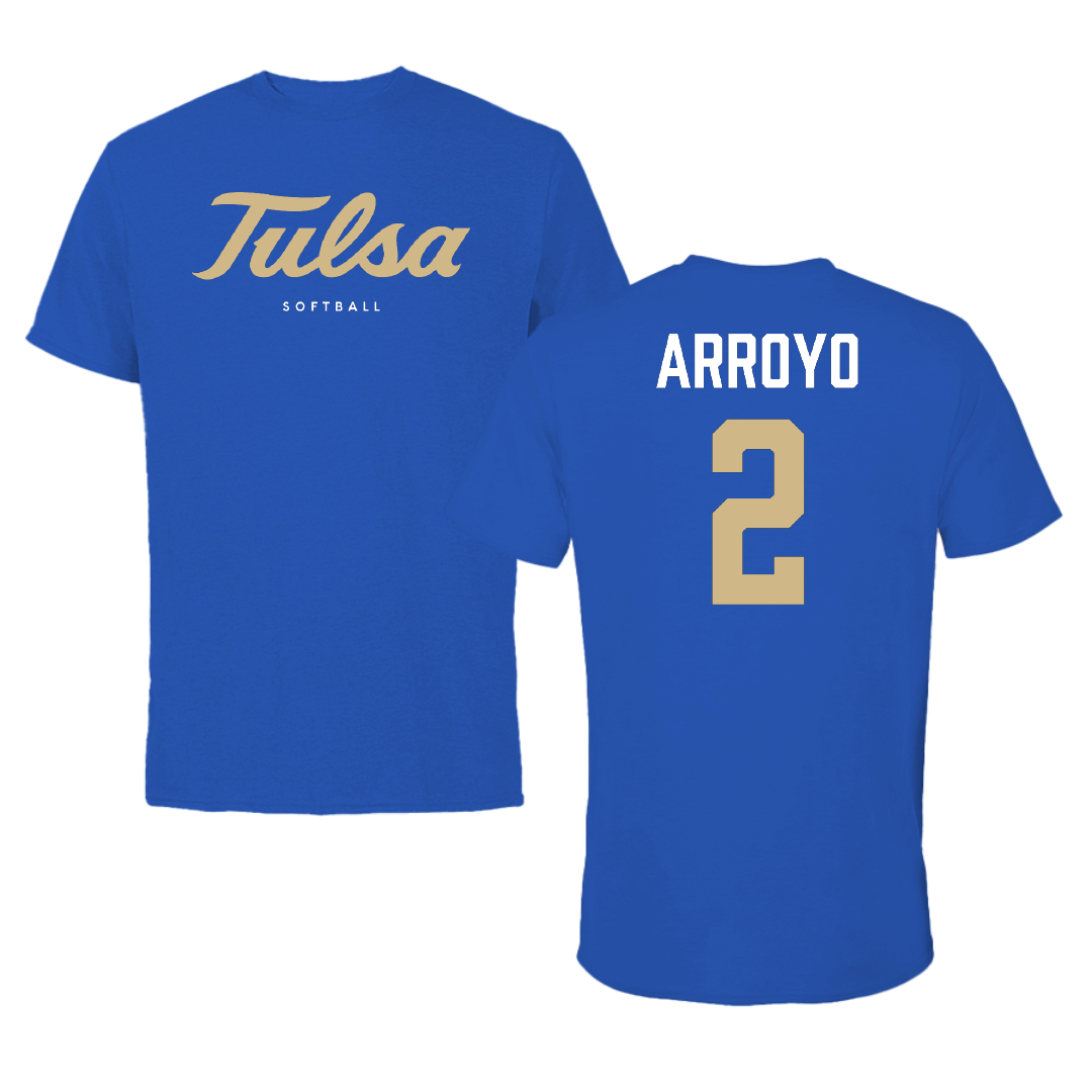 The University of Tulsa Softball Blue Tee - #2 Isabella Arroyo