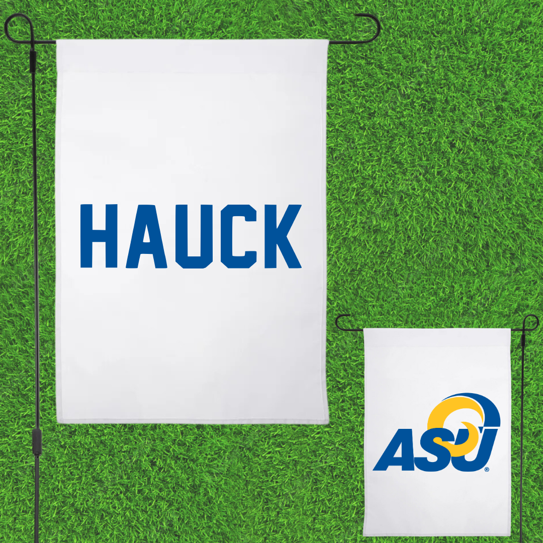 Angelo State University TF and XC White Garden Flag - Alex Hauck