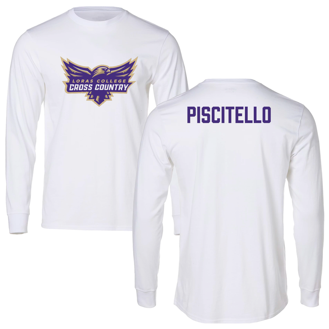 Loras College TF and XC White Cross Country Performance Long Sleeve - Rosie Piscitello