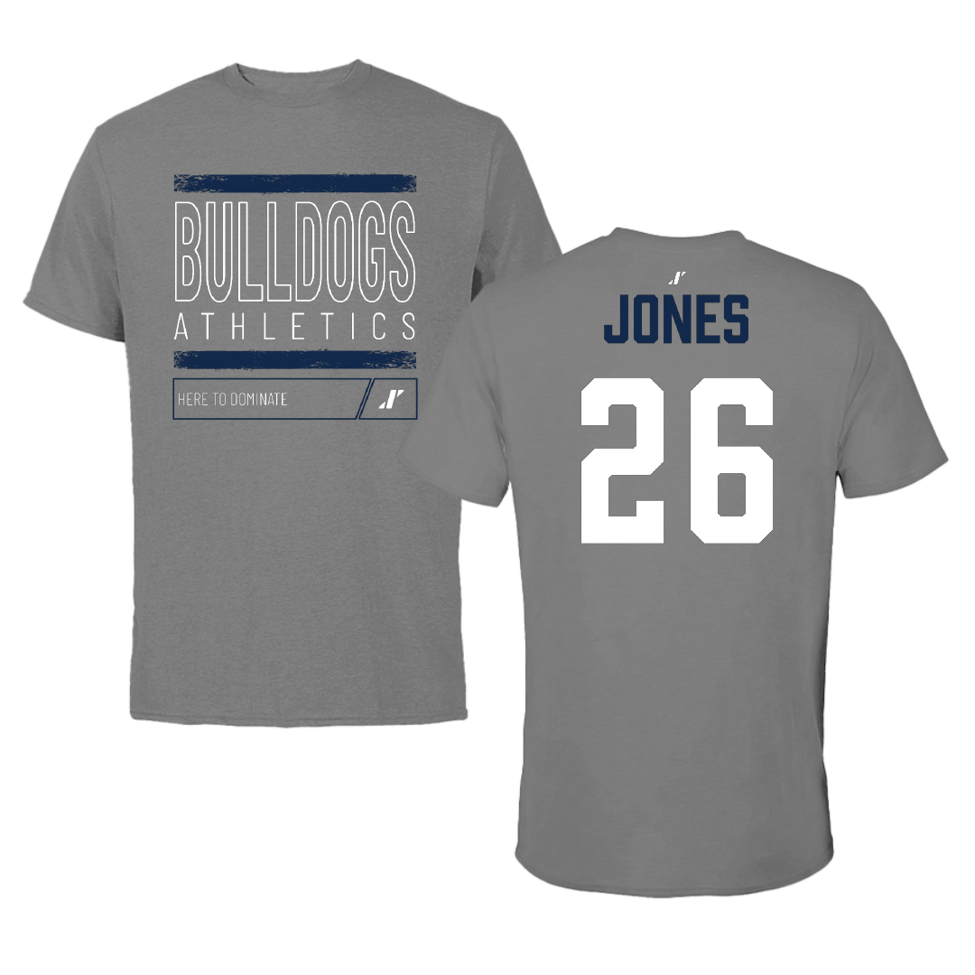 Butler University Football Dark Gray Dominate Performance Tee - #26 Keaton Jones