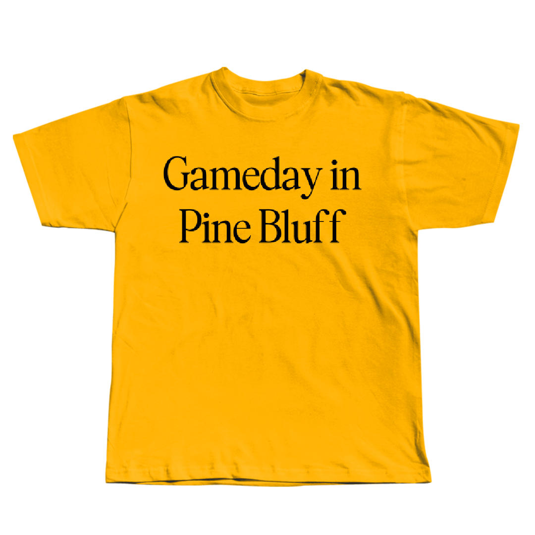 University of Arkansas-Pine Bluff Baseball Gold Gameday Tee - #27 Reagan James