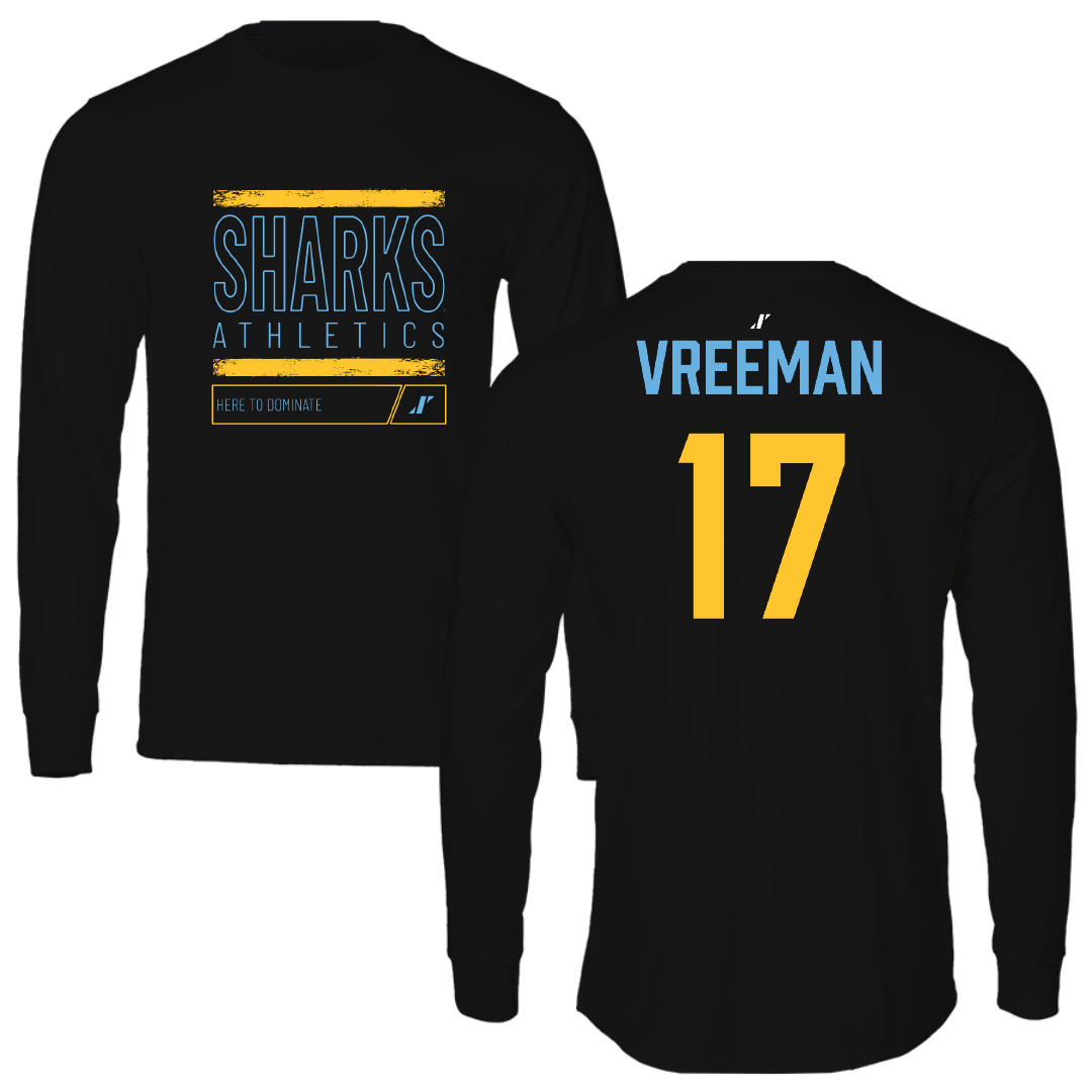 Long Island University Ice Hockey (W) Black Dominate Performance Long Sleeve - #17 Paige Vreeman