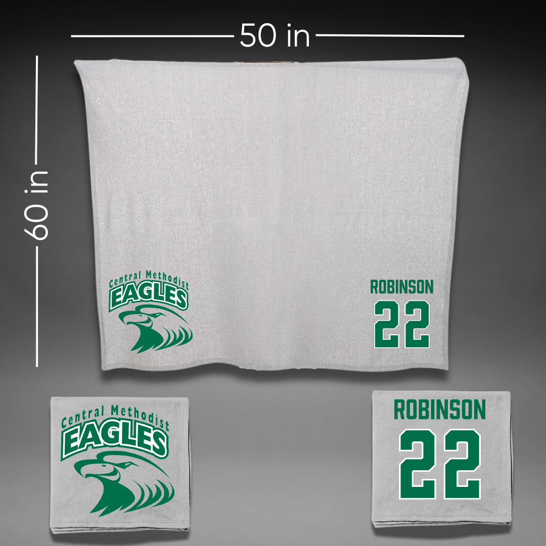 Central Methodist University Softball Gray Blanket - #22 Chloee Robinson