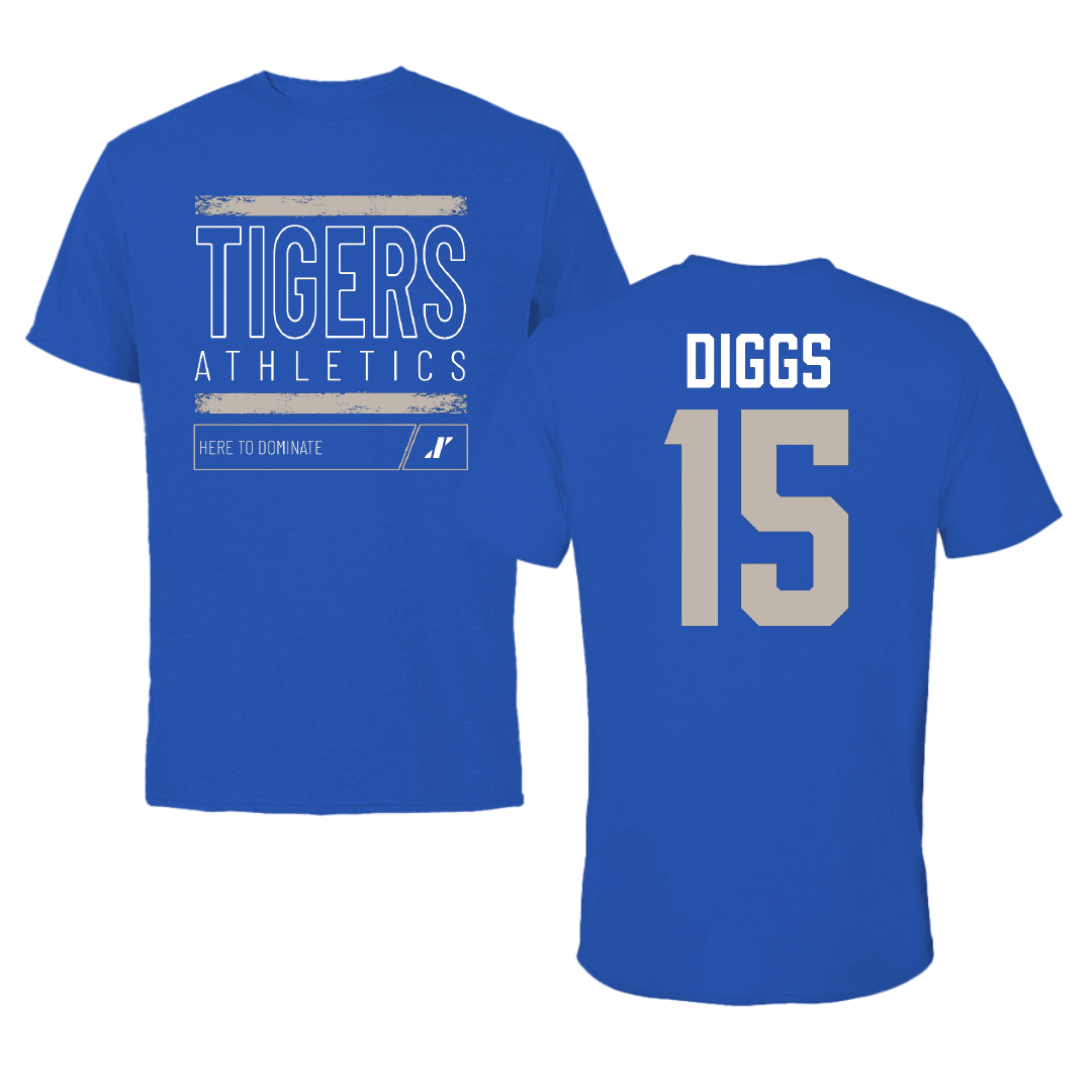 Voorhees University Basketball Blue Dominate Tee - #15 Kierra Diggs