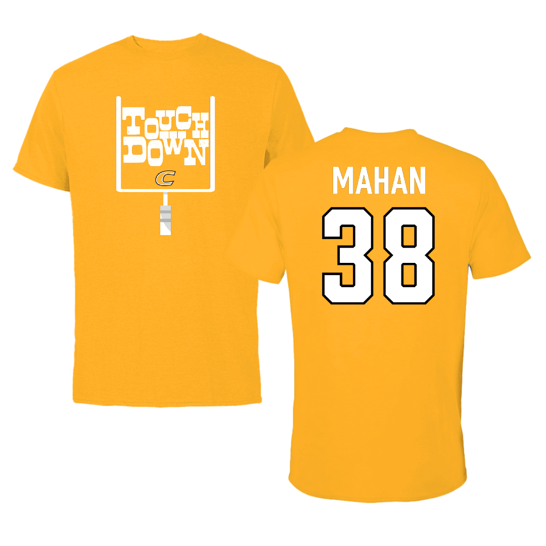 Centre College Football Gold Touchdown Tee - #38 Claude Mahan