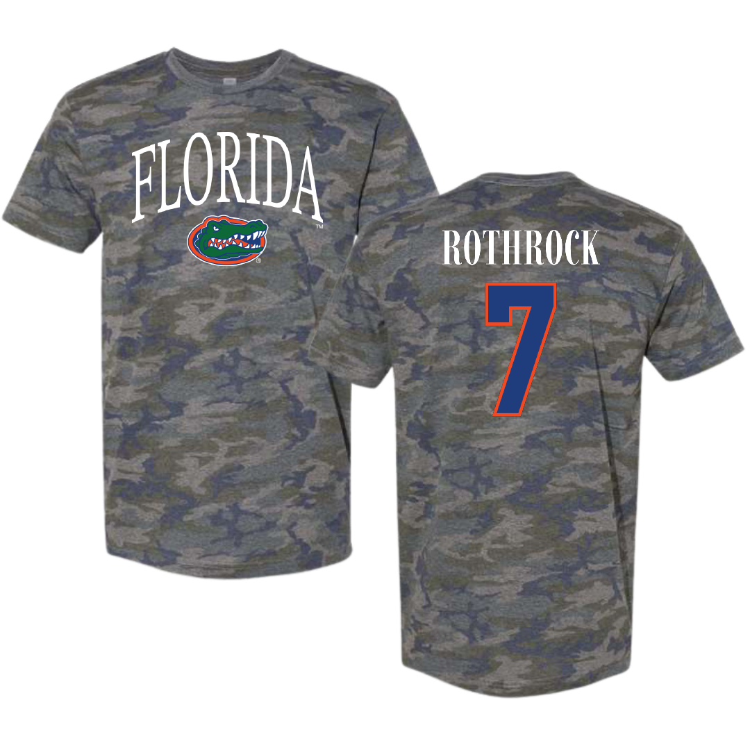 University of Florida Softball Vintage Camo Tee - #7 Keagan Rothrock