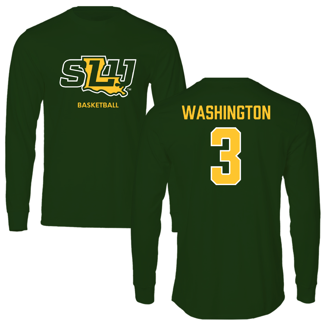 Southeastern Louisiana University Basketball (W) Forest Green Long Sleeve - #3 Allasia Washington