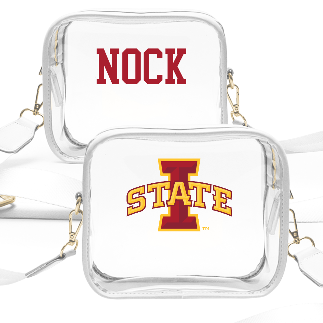 Iowa State University Gymnastics (W) White Clear Stadium Bag - Peyton Nock