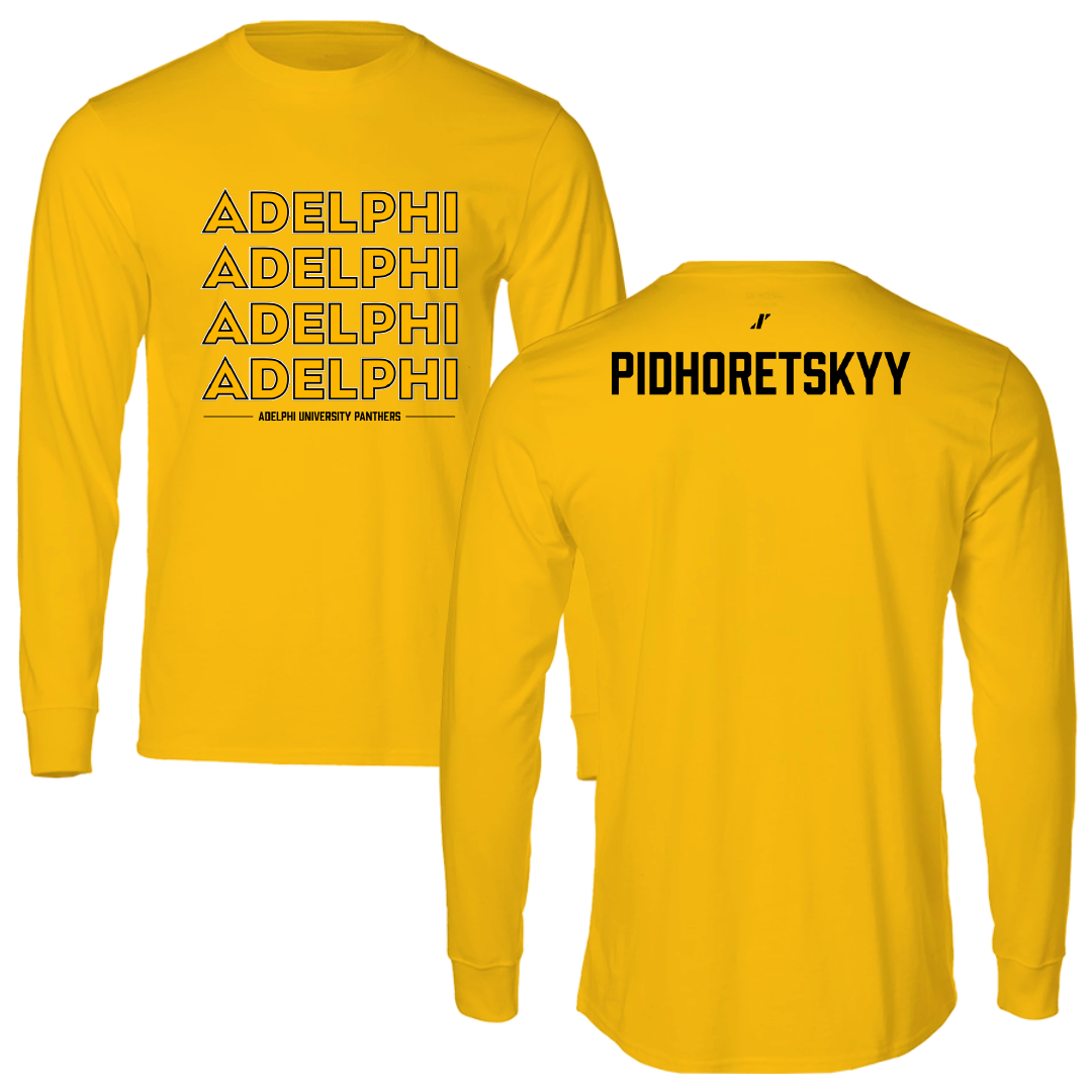 Adelphi University Swimming & Diving Gold General Long Sleeve - Valerii Pidhoretskyy