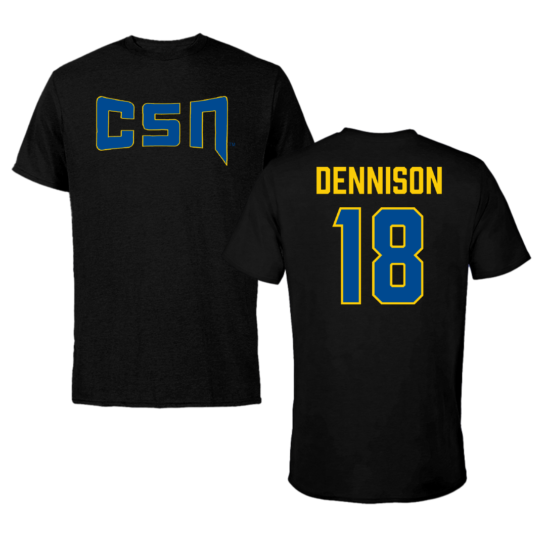 College of Southern Nevada Softball Black Performance Tee - #18 Sierra Dennison