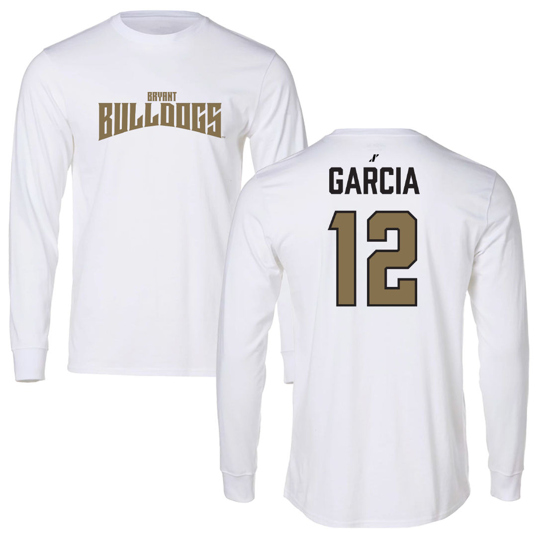 Bryant University Softball White Classic Long Sleeve - #12 Alana Garcia