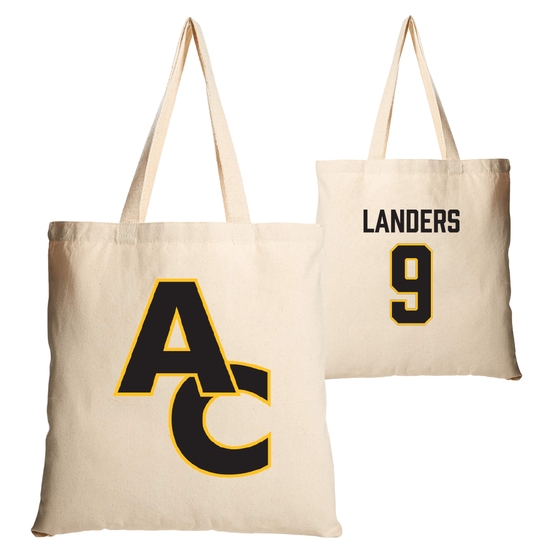 Adrian College Volleyball (M) Tan Canvas Tote Bag - #9 Sam Landers