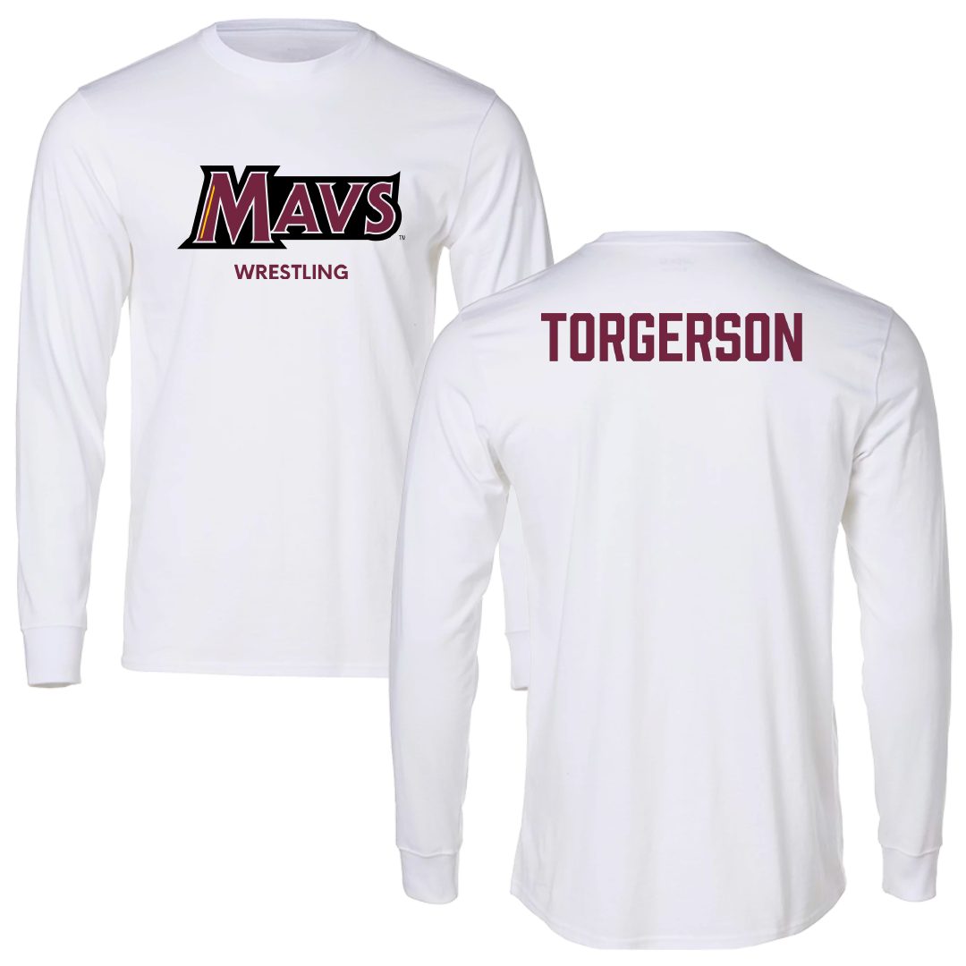 Colorado Mesa University Wrestling (M) White Long Sleeve - Dayson Torgerson