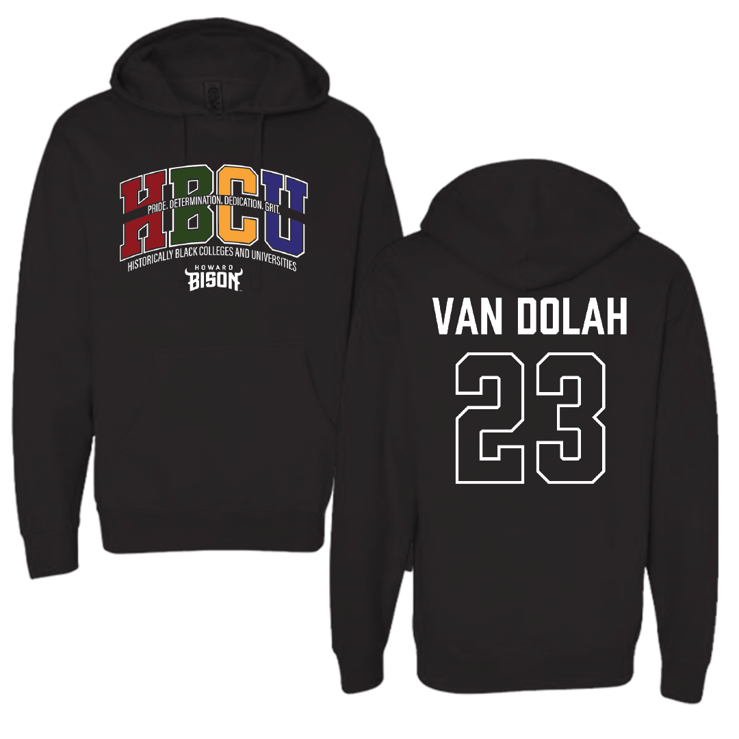 Howard University Softball Black HBCU Hoodie - #23 Madison Van Dolah