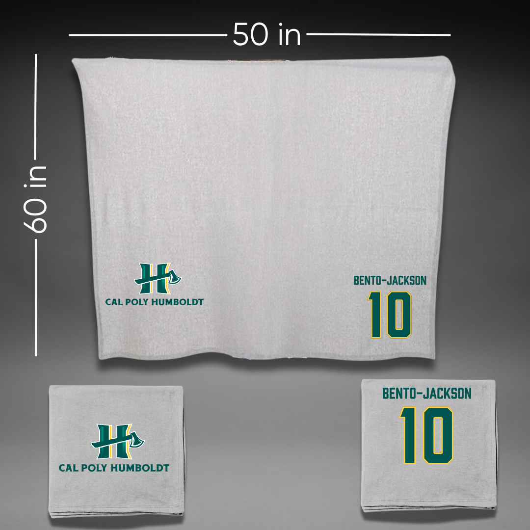 Cal Poly Humboldt Basketball (M) Gray Blanket - #10 Brandon Bento-Jackson