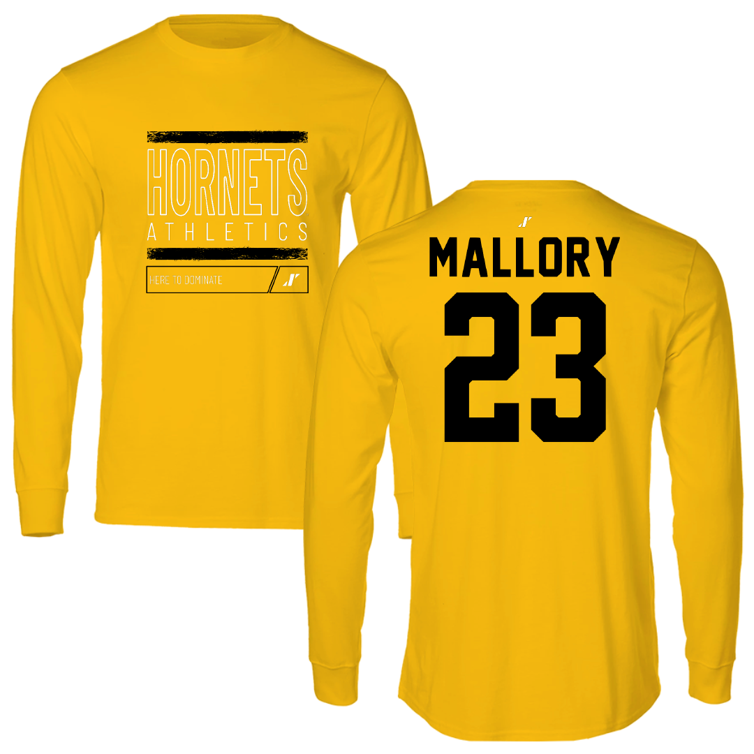 Alabama State University Flag Football Gold Dominate Long Sleeve - #23 Khyriana Mallory