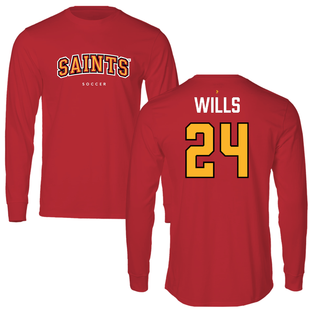 Flagler College Soccer (W) Red Saints Performance Long Sleeve - #24 Riley Wills