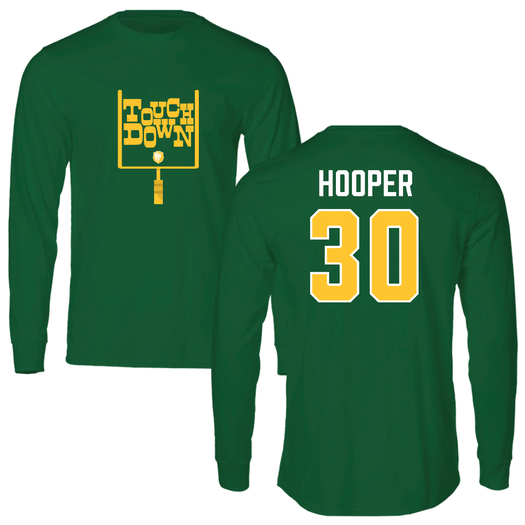 Southeastern Louisiana University Football Green Touchdown Long Sleeve - #30 Zane Hooper