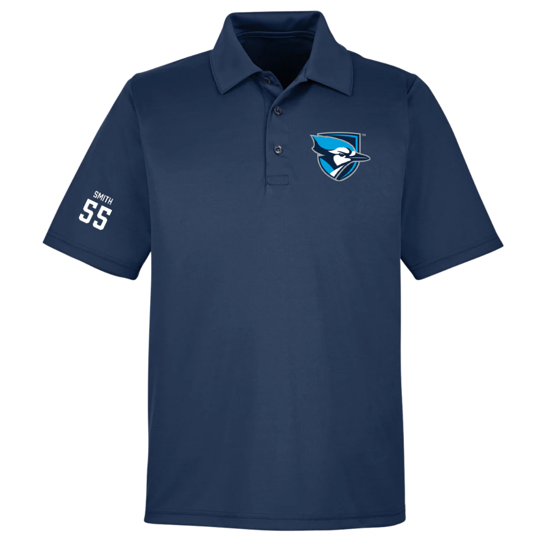 Elmhurst University Football Navy Polo - #55 Jamar Smith