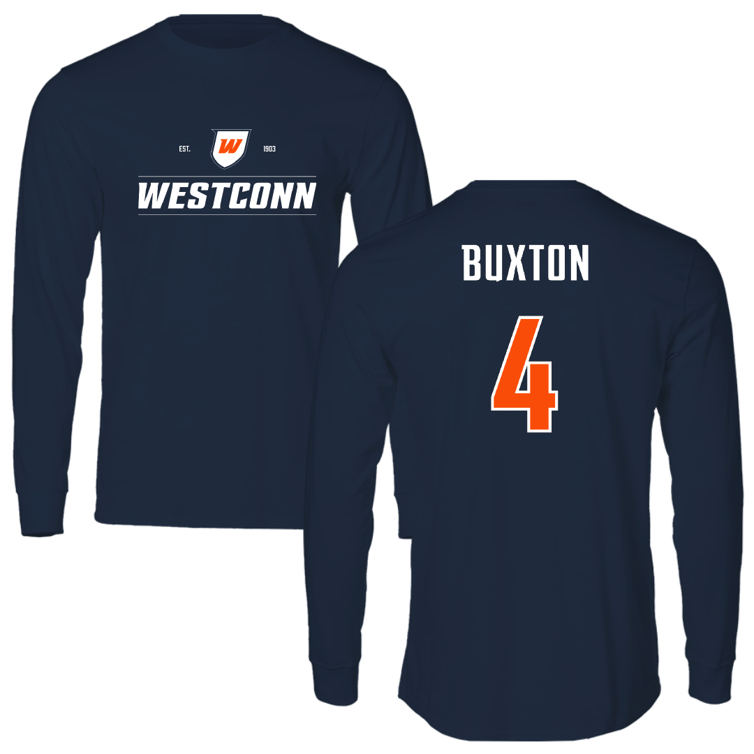 Western Connecticut State University Soccer Navy General Long Sleeve - #4 Jonathan Buxton