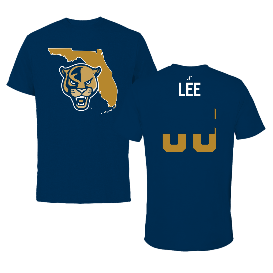 Florida International University Football Navy State Performance Tee - #86 Jackson Lee