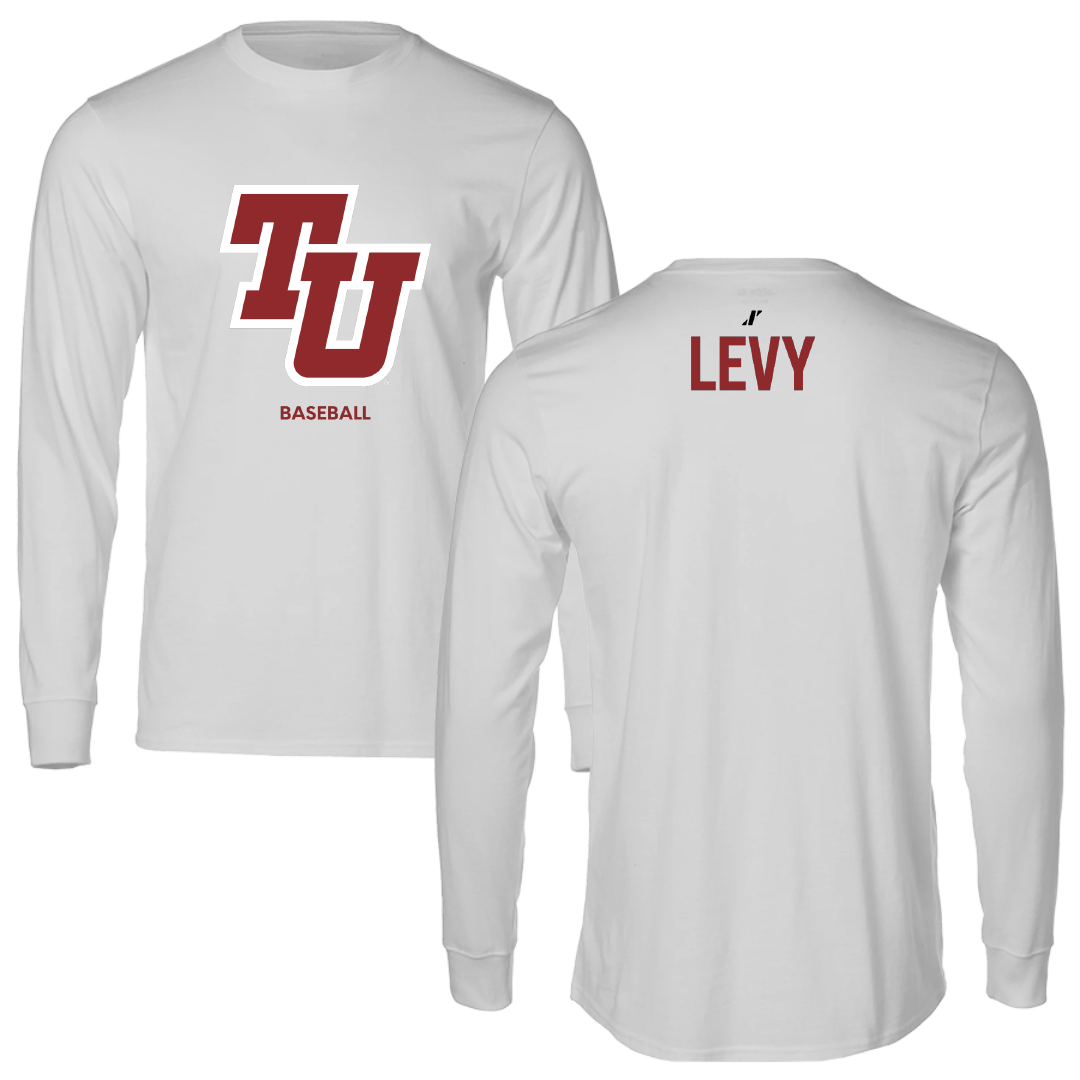 Trinity University (Texas) Baseball Light Gray Performance Long Sleeve - Asher Levy