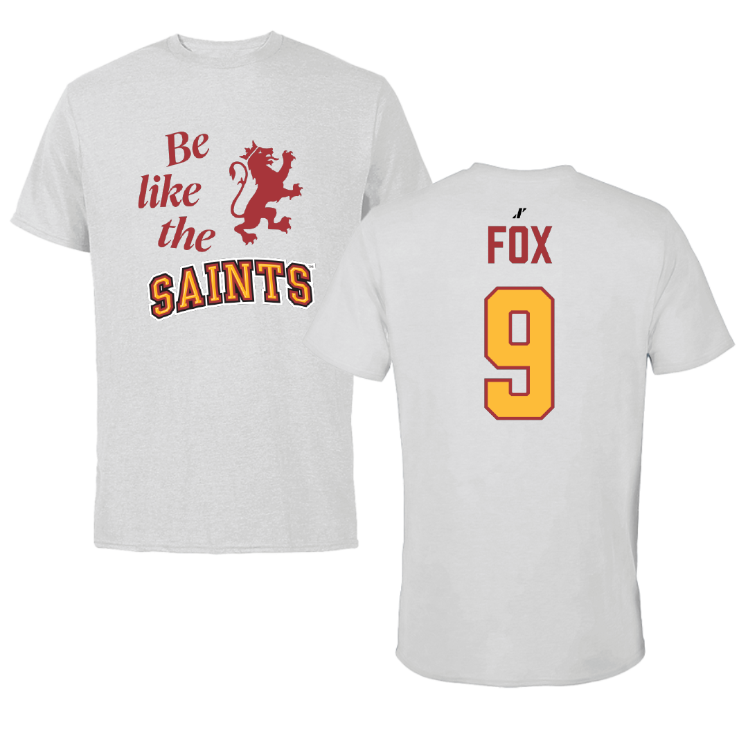 Flagler College Baseball Light Gray Be Like Us Performance Tee - #9 Brayden Fox