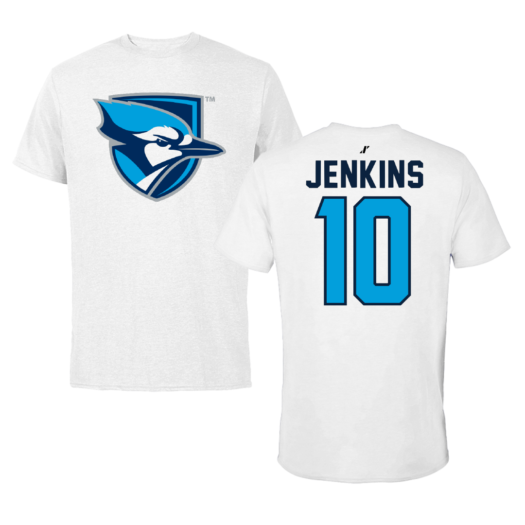 Elmhurst University Softball White Performance Tee - #10 Hailee Jenkins