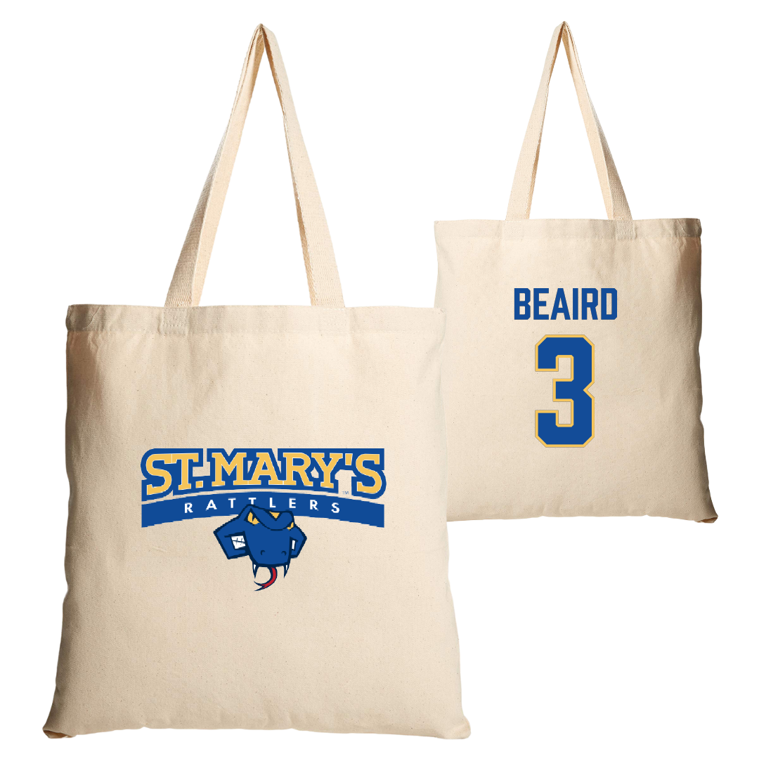 St. Mary's University (Texas) Baseball Tan Canvas Tote Bag - #3 Ashton Beaird