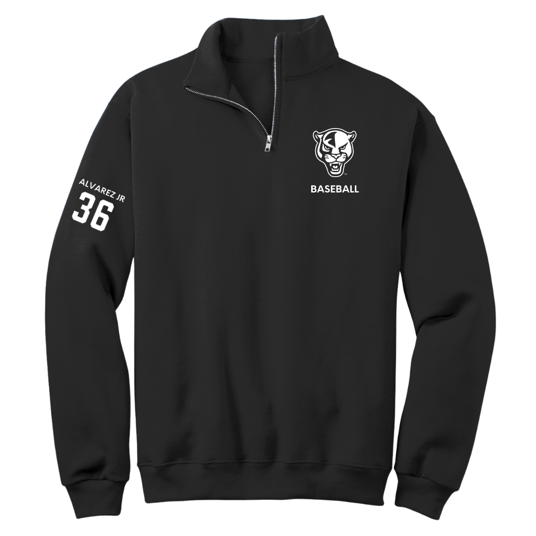 Florida International University Baseball Black Quarter-Zip - #36 Enrique Alvarez Jr