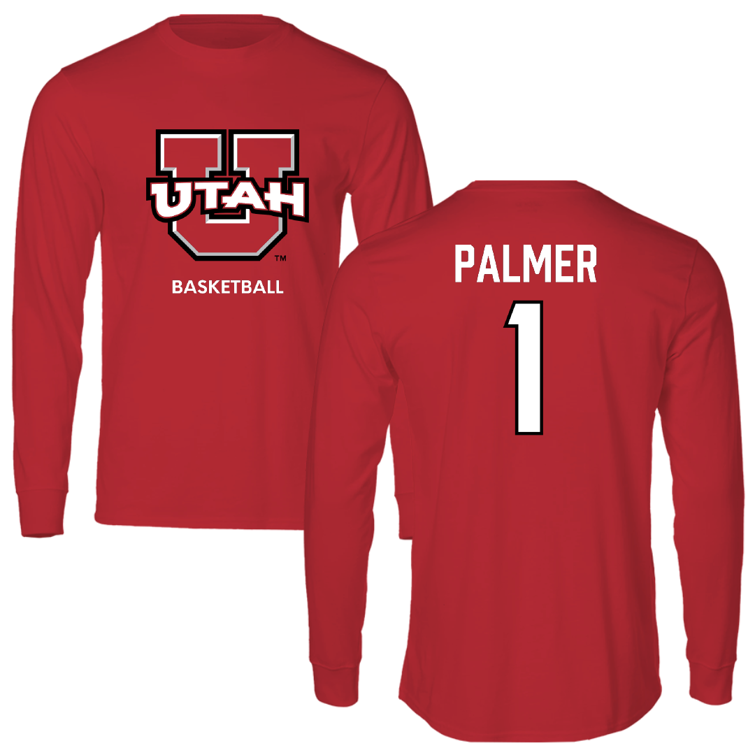 University of Utah Basketball (W) Red Utes Long Sleeve - #1 Isabel Palmer